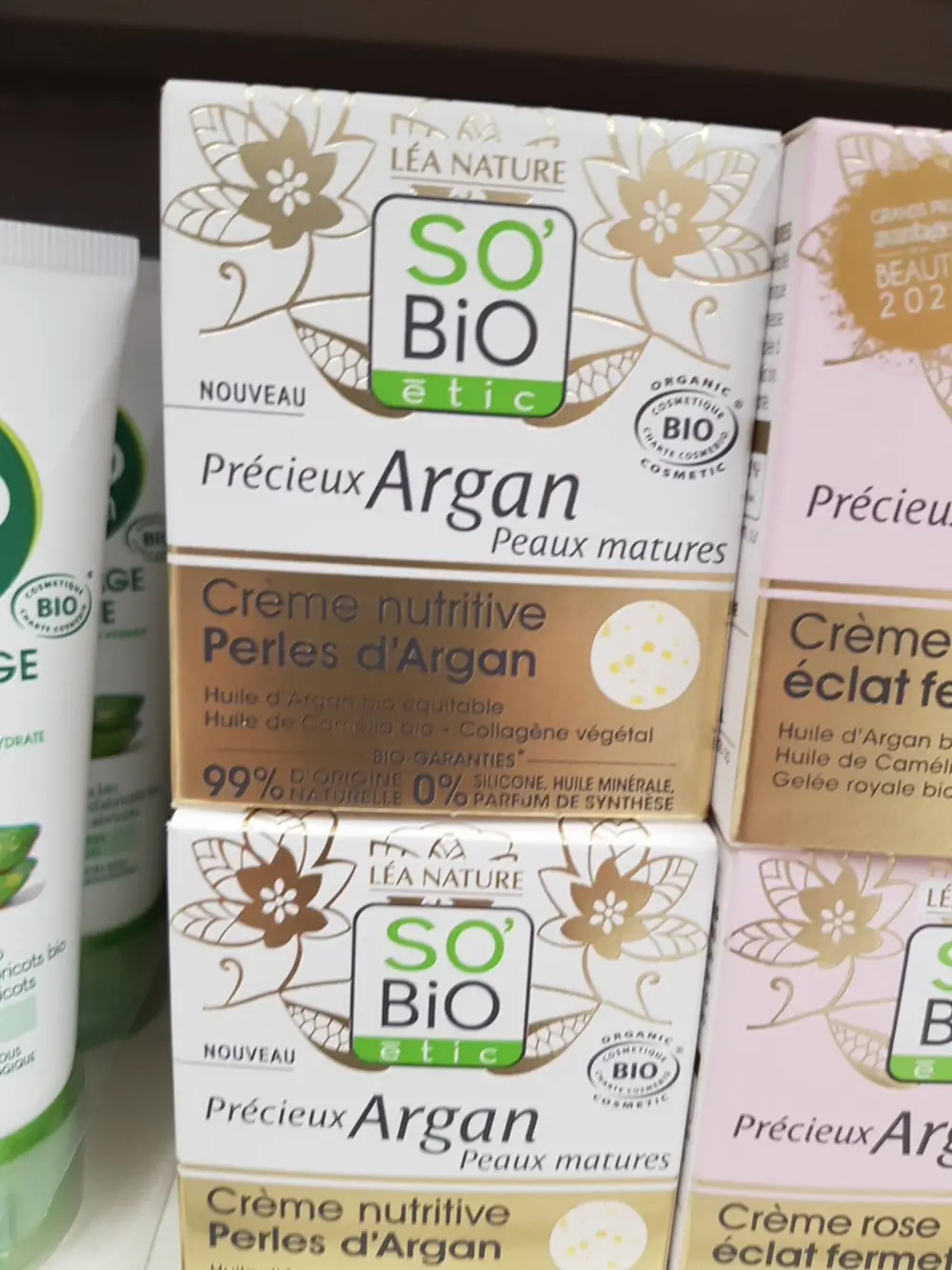 SO'BIO ÉTIC - Précieux argan - Crème nutritive perles d'argan 