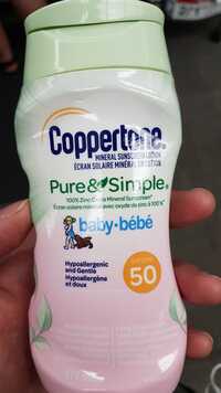 COPPERTONE - Pure & simple - Écran solaire minérale en lotion bébé SPF50