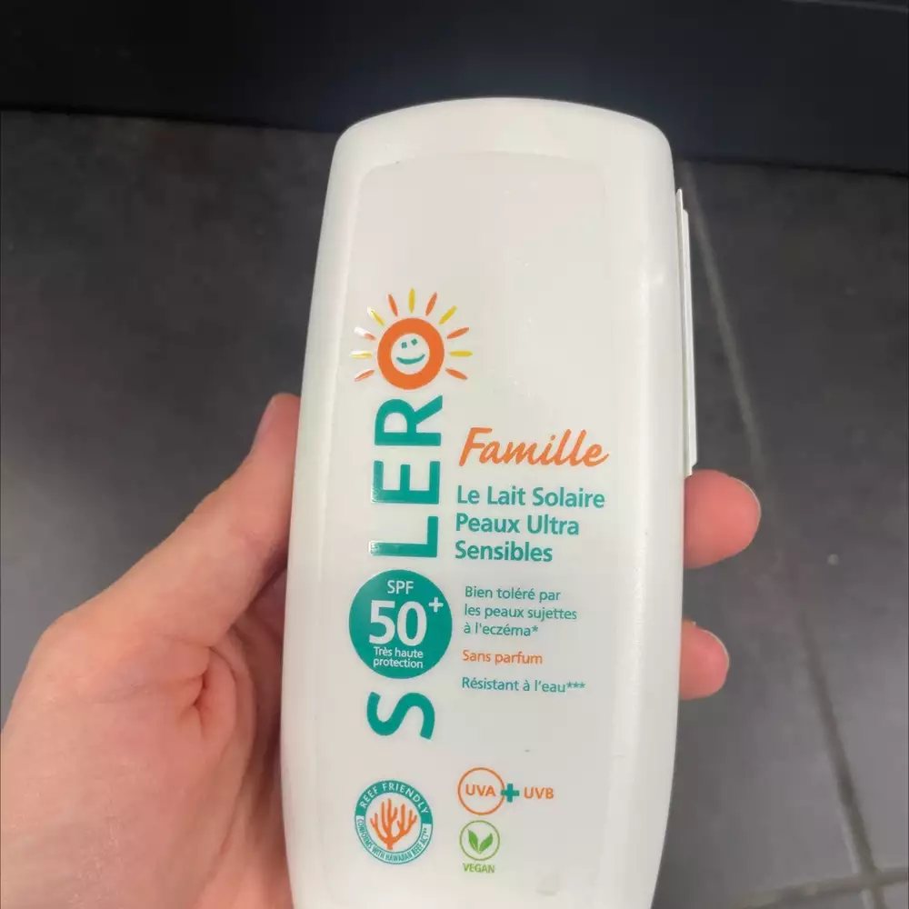 SOLERO - Famille - Lait solaire peaux ultra sensibles SPF 50+