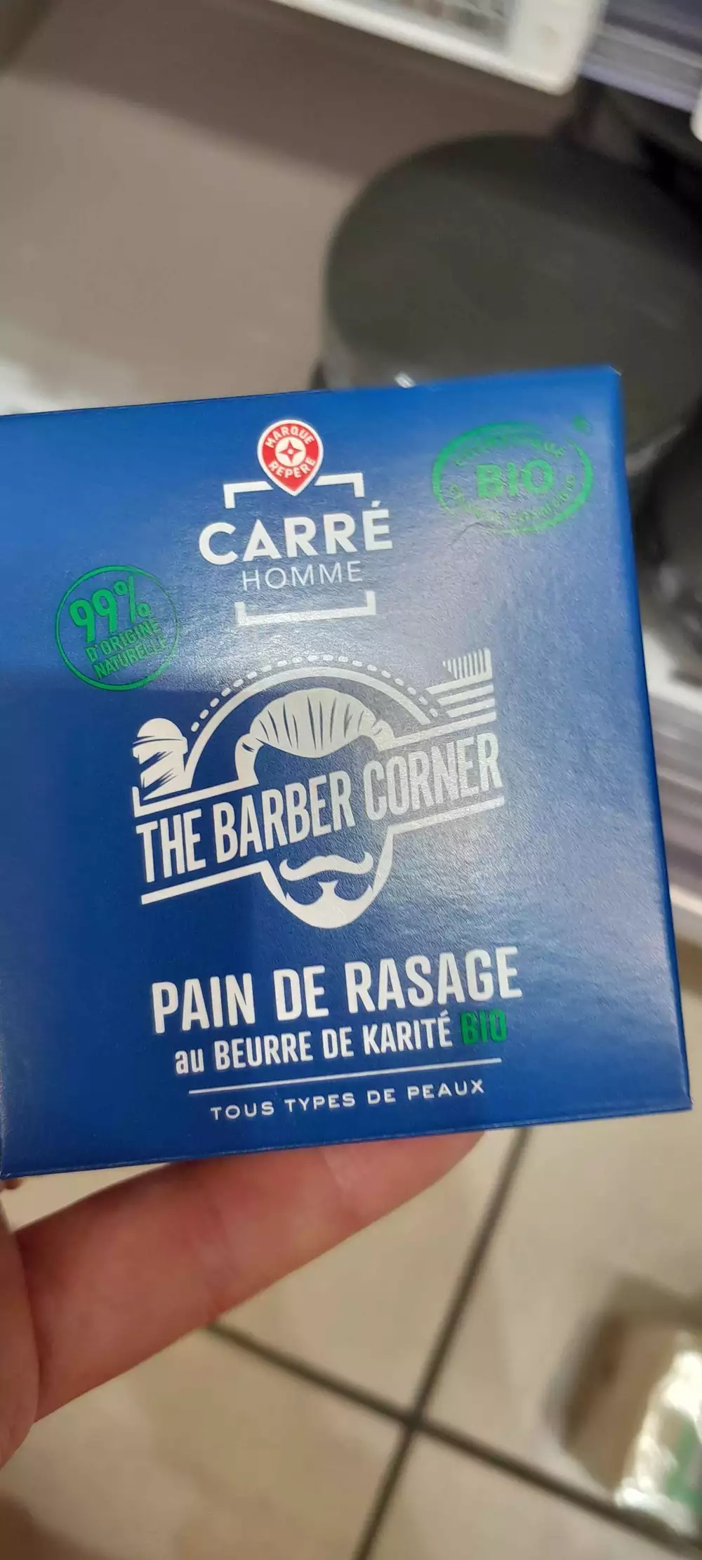MARQUE REPÈRE - Carré homme - Pain de rasage 
