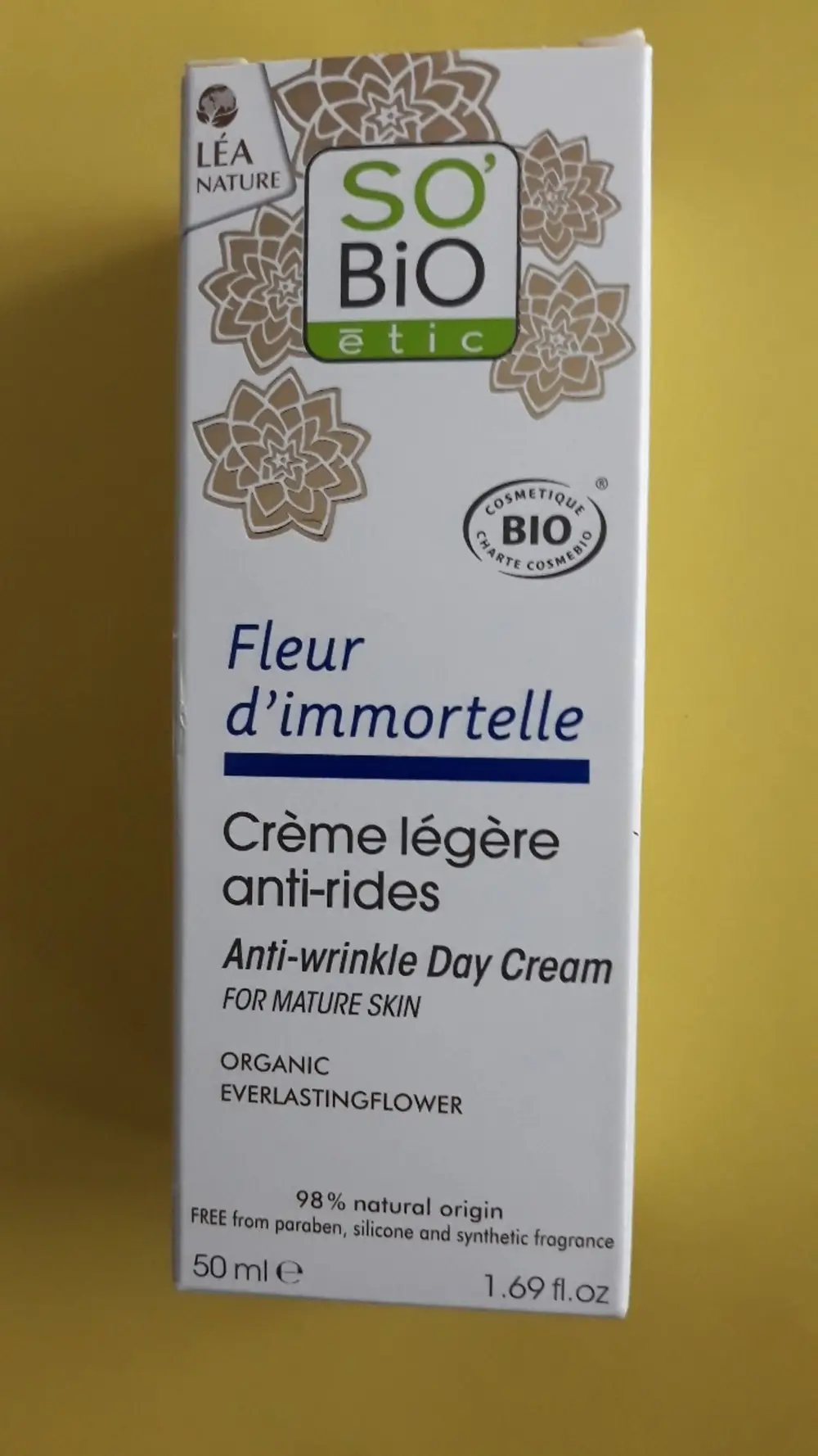 SO'BIO ÉTIC - Fleur d'immortelle - Crème légère anti-rides