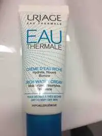 URIAGE - Eau thermale - Crème d'eau riche