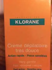 KLORANE - Crème dépilatoire très douce