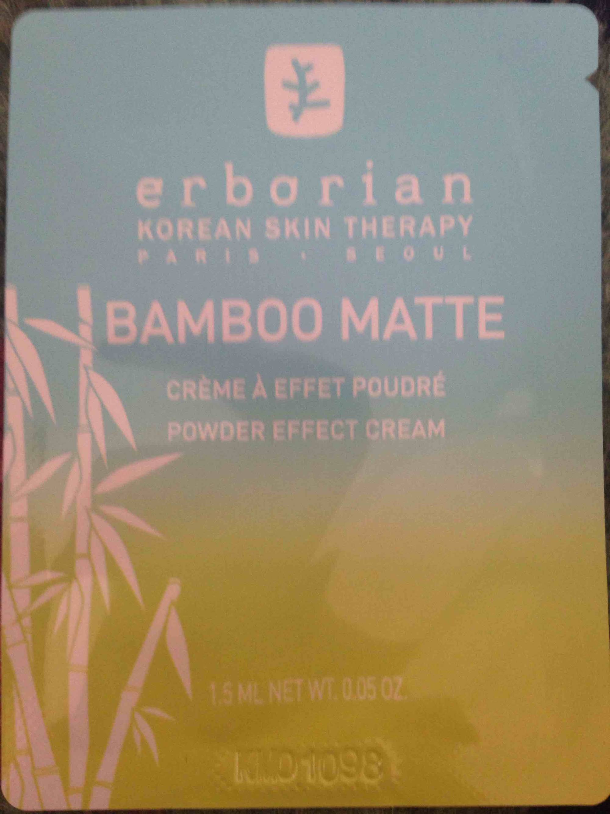 ERBORIAN - Bamboo matte - Crème à effet poudré