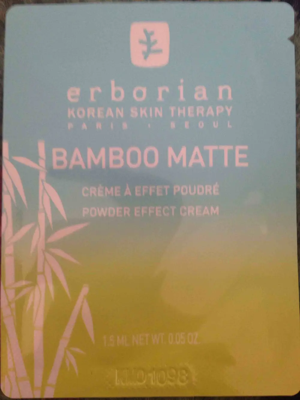 ERBORIAN - Bamboo matte - Crème à effet poudré