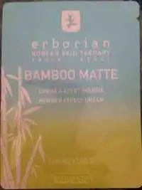 ERBORIAN - Bamboo matte - Crème à effet poudré