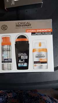 L'ORÉAL - Men expert - Hydra energetic ready to go kit : face cream + shave foam + déo roll-on