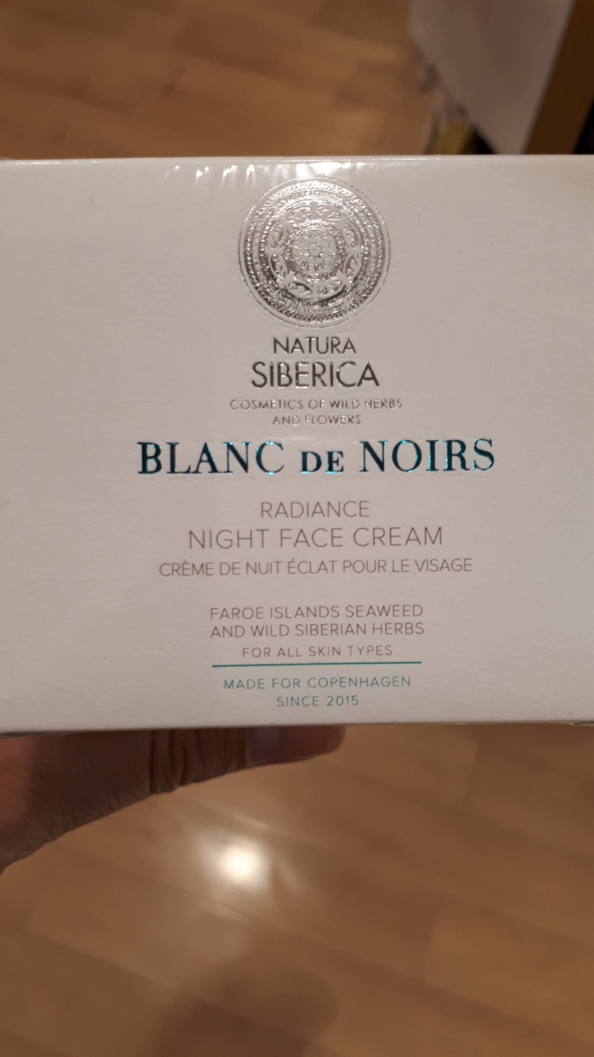 NATURA SIBERICA - Blanc de noirs - Crème de nuit éclat pour le visage