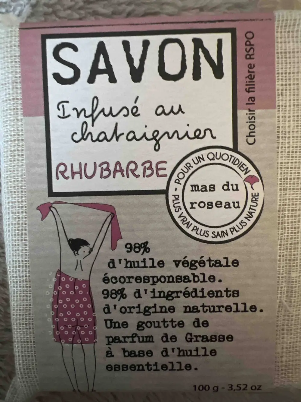 MAS DU ROSEAU - Rhubarbe - Savon infusé au châtaignier