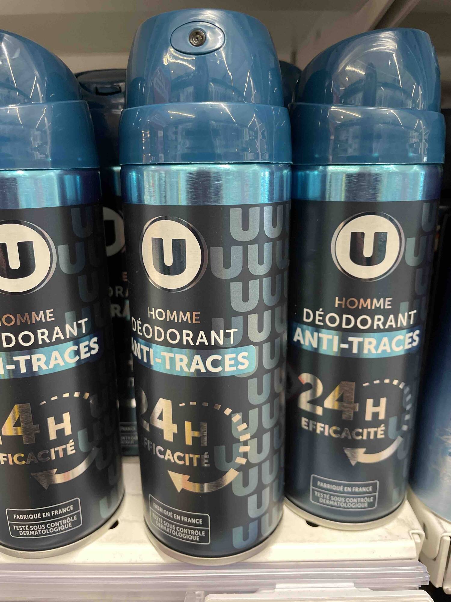 U - Homme - Déodorant anti-traces 24h