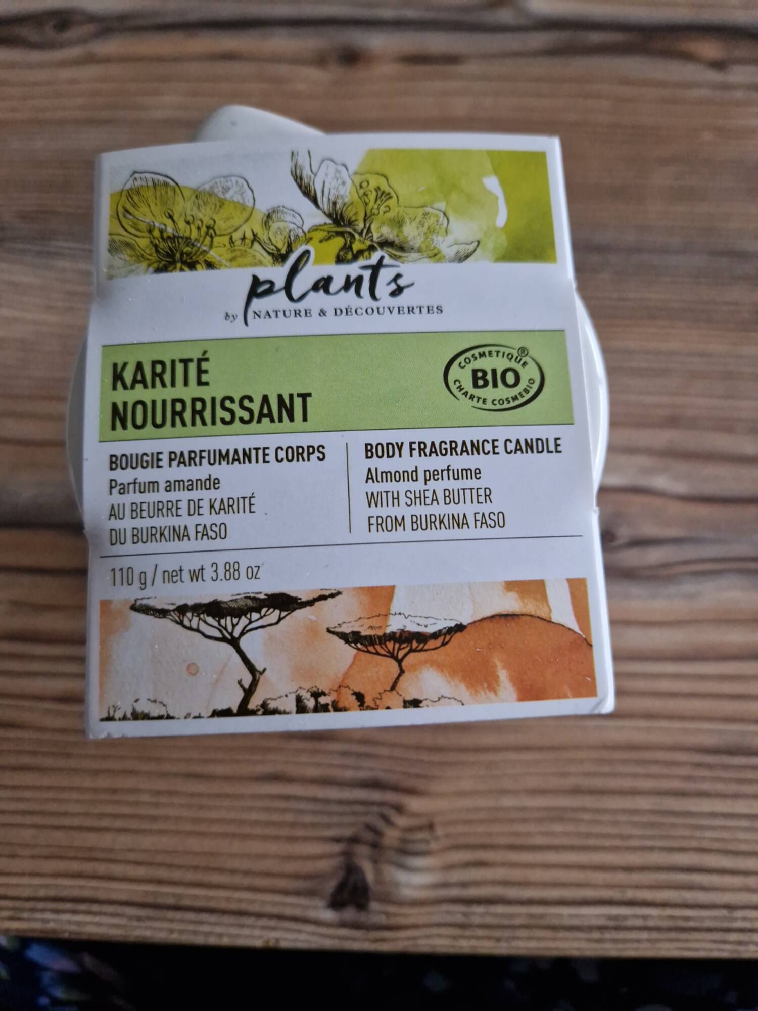 PLANTS BY NATURE & DÉCOUVERTES - Karité nourrissant - Bougie parfumante corps