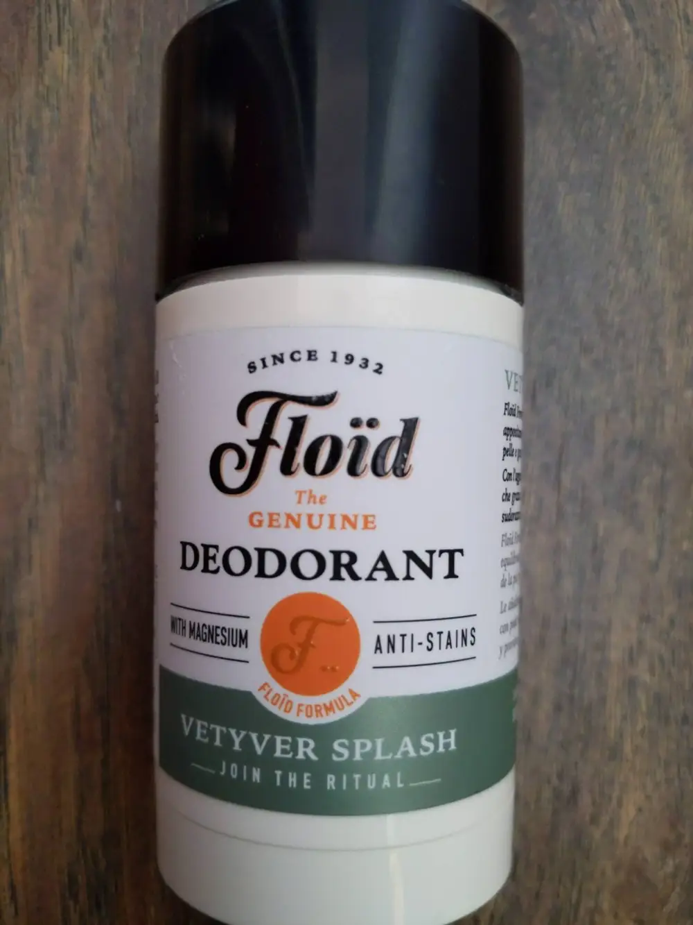 FLOÏD - The Genuine - Déodorant vetyver splash