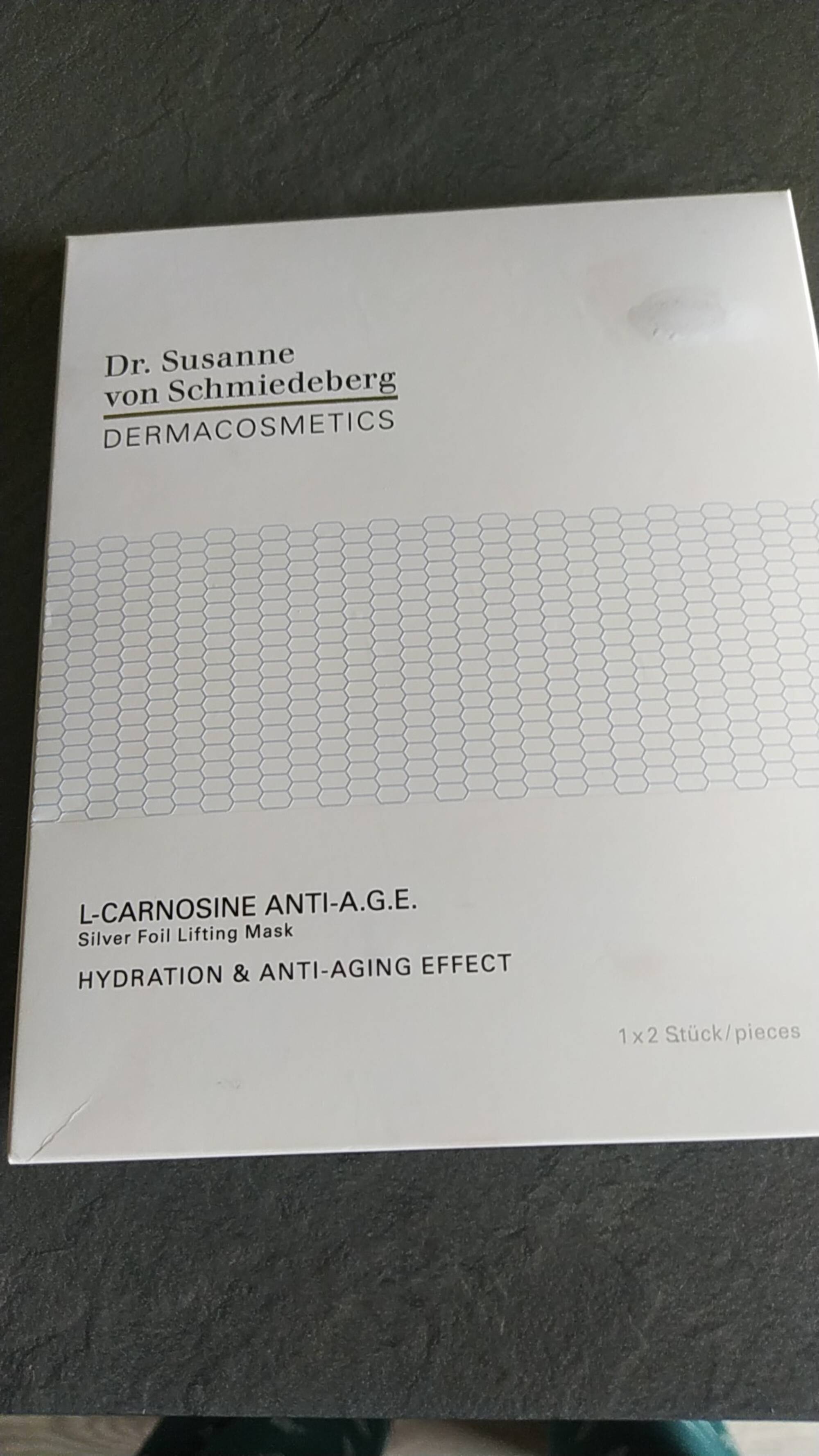 DR. SUSANNE VON SCHMIEDEBERG - L-Carnosine anti-A.G.E. - Silver foil lifting mask