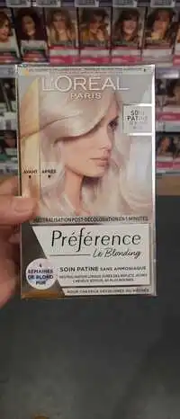 L'ORÉAL PARIS - Préférene le blonding - Soin patine sans ammoniaque