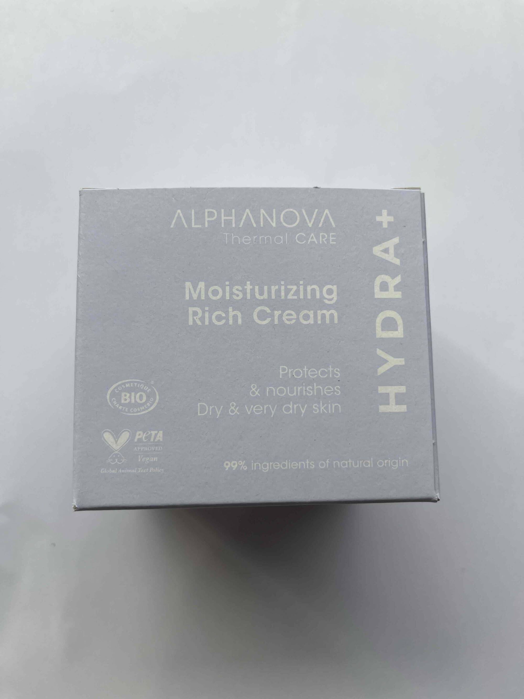 ALPHANOVA - Hydra+ - Moisturizing rich cream