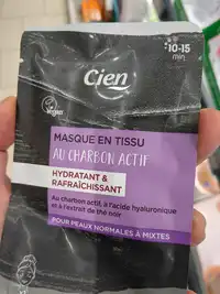 CIEN - Masque en tissu au charbon actif