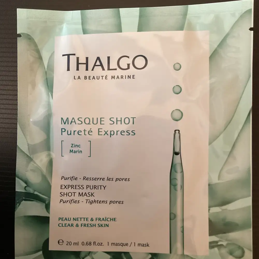 THALGO - Masque shot pureté express
