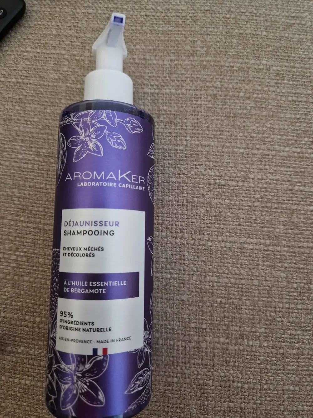AROMAKER - Shampooing déjaunisseur à l'huile essentielle de bergamote