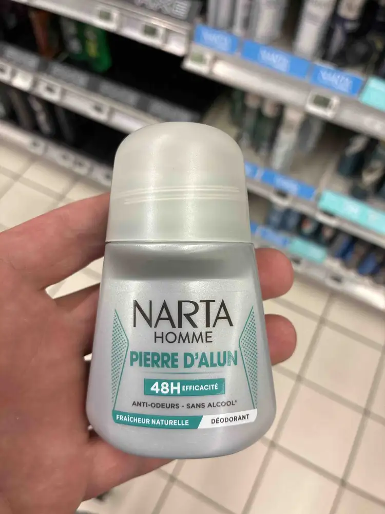 NARTA HOMME - Pierre d'alun - Déodorant anti-odeurs 48h