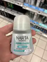 NARTA HOMME - Pierre d'alun - Déodorant anti-odeurs 48h