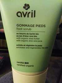 AVRIL - Gommage pieds bio