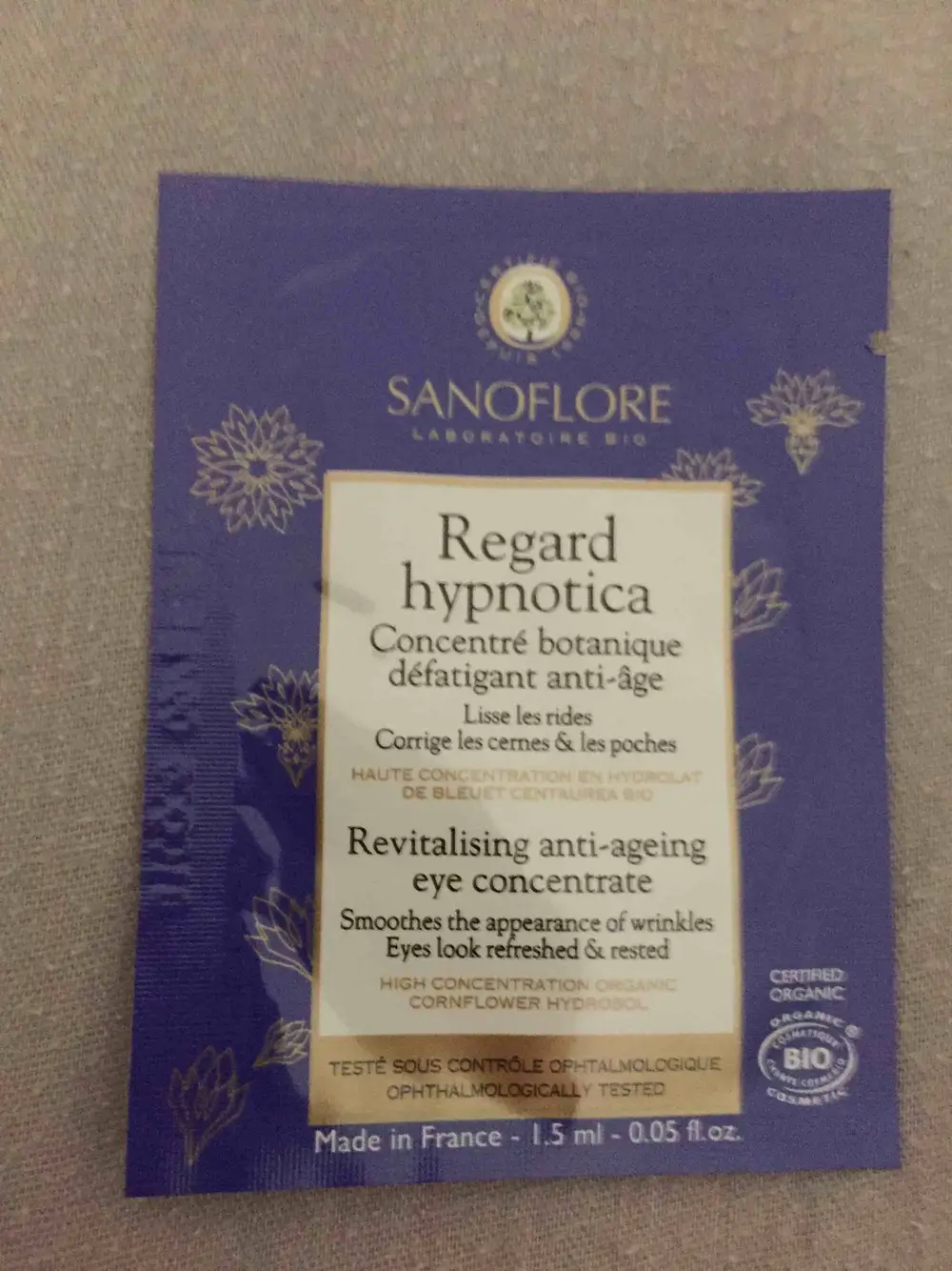 SANOFLORE - Regard hypnotica - Concentré botanique défatigant anti-âge bio