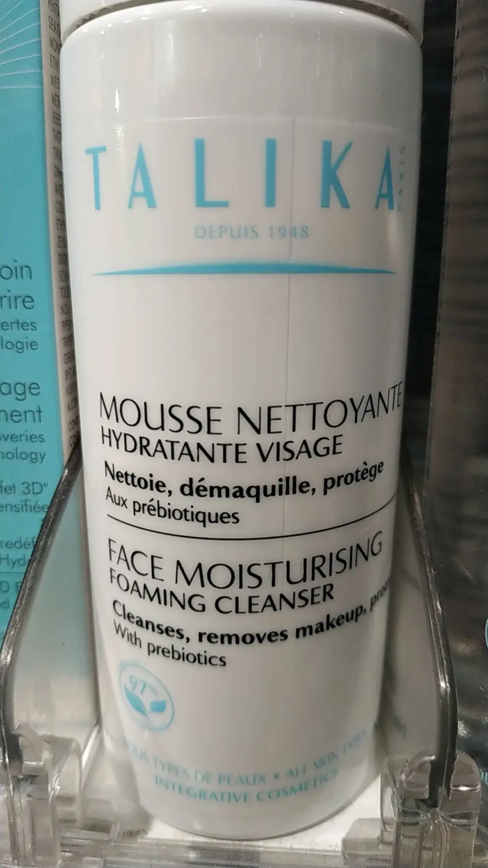 TALIKA - Mousse nettoyante hydratante visage 