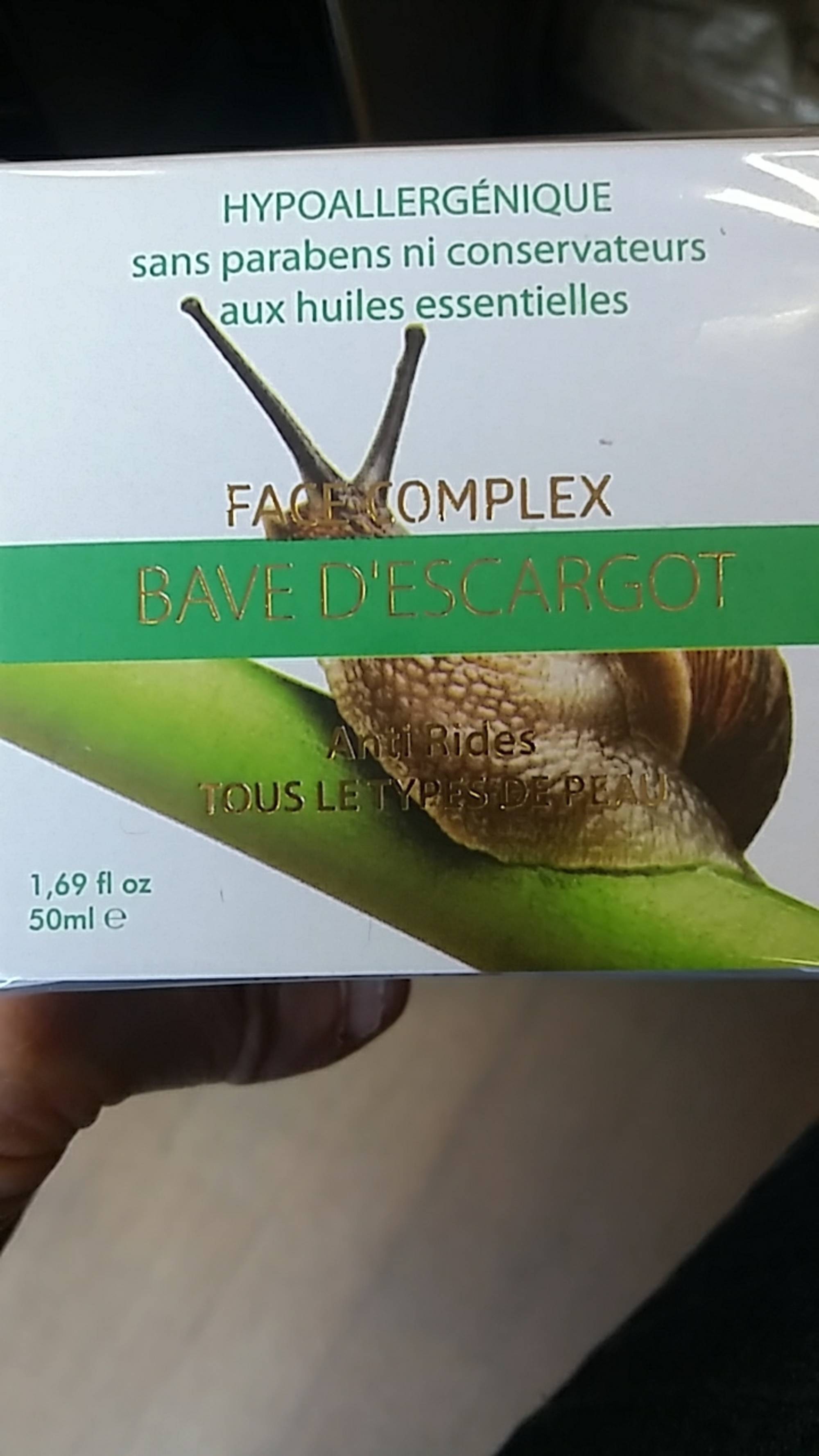 FACE COMPLEX - Bave d'escargot - Anti-rides hypoallergénique