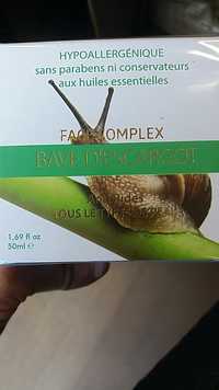 FACE COMPLEX - Bave d'escargot - Anti-rides hypoallergénique