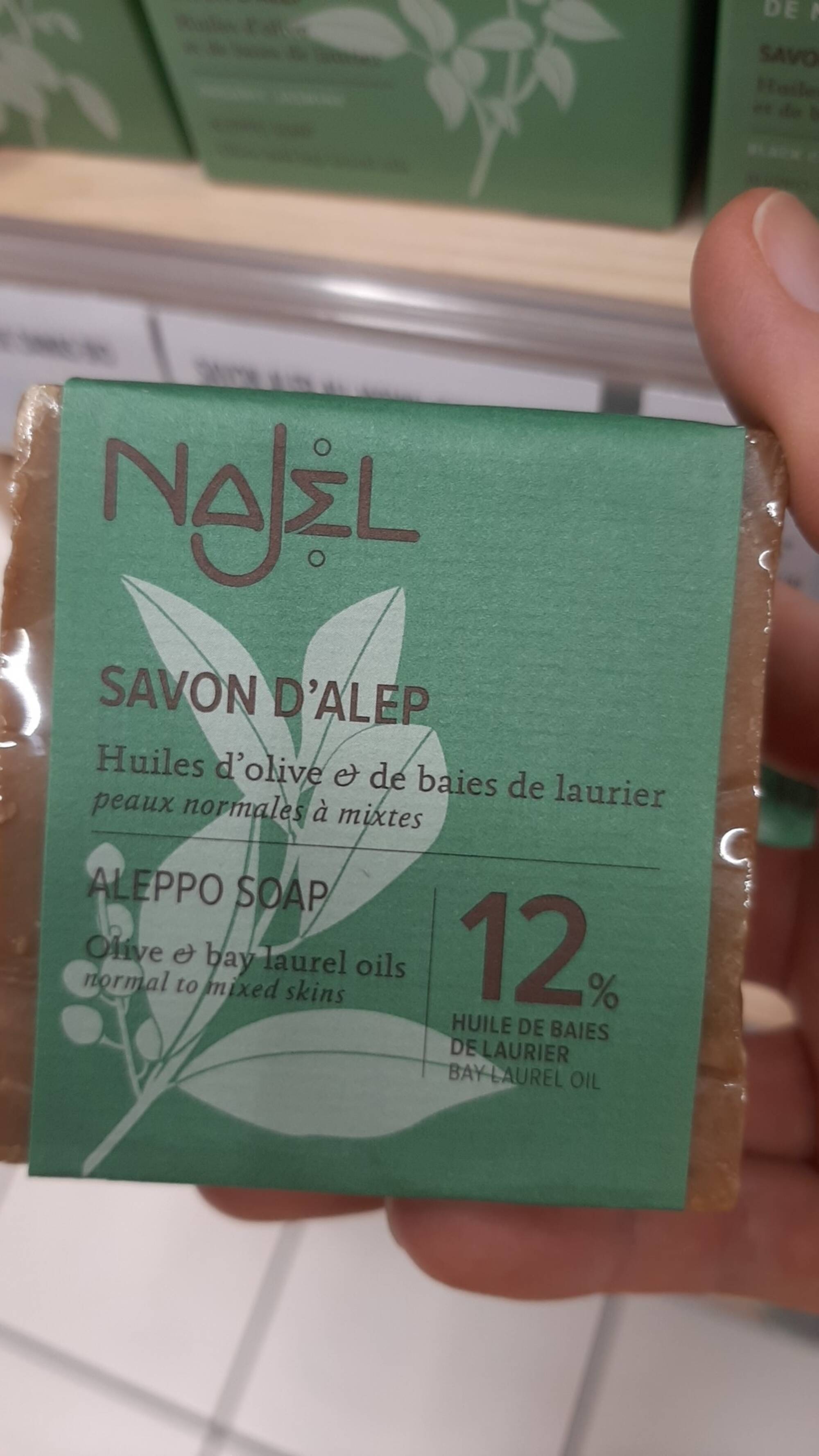 NAJEL - Savon d'Alep 12% huiles d'olive et de baies de laurier