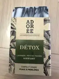SAVONNERIE ADORÉE - Détox -Savon lavadin menthe poivrée vivifiant