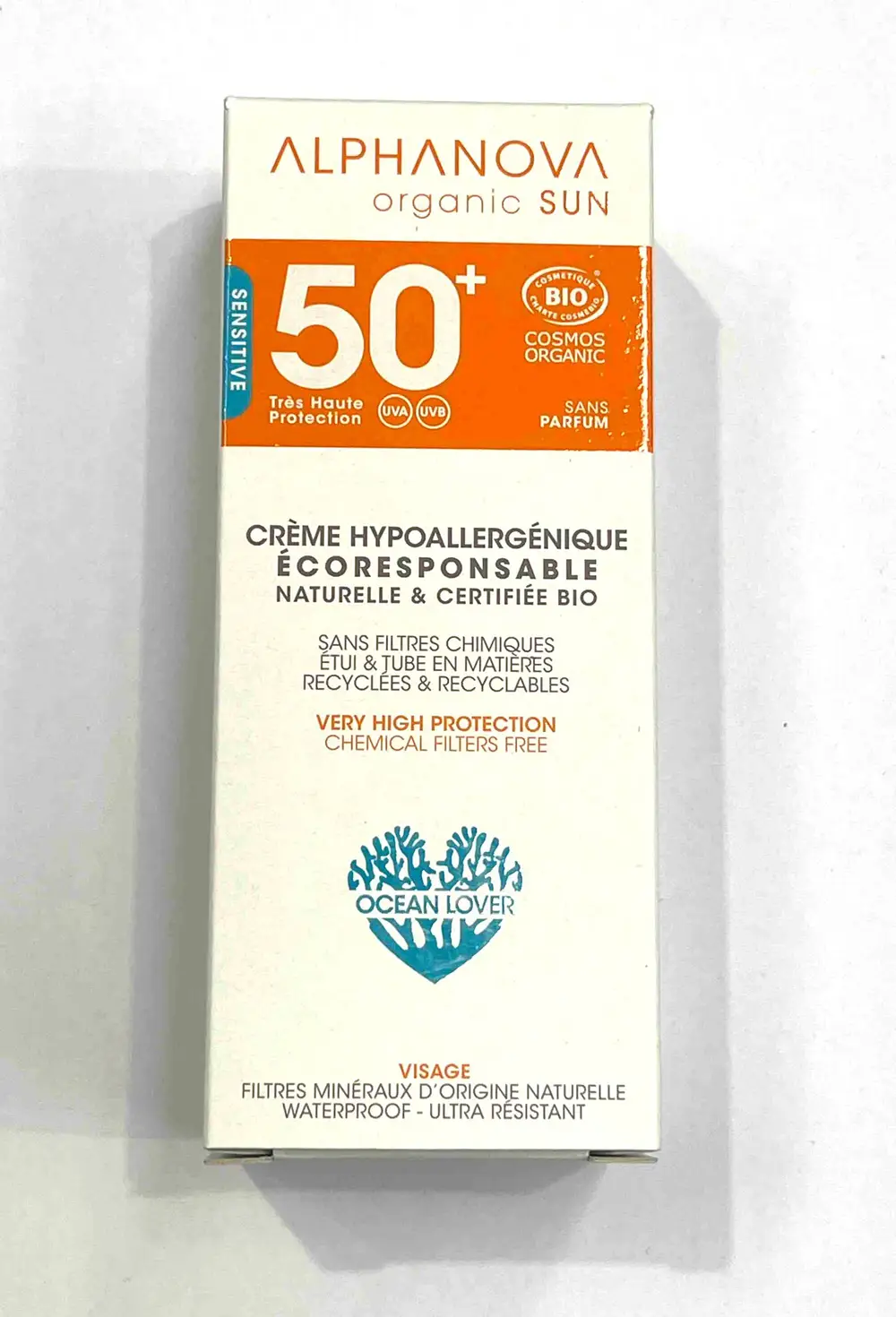 ALPHANOVA - Crème hypoallergénique écoresponsable - Très haute protection  SPF 50+