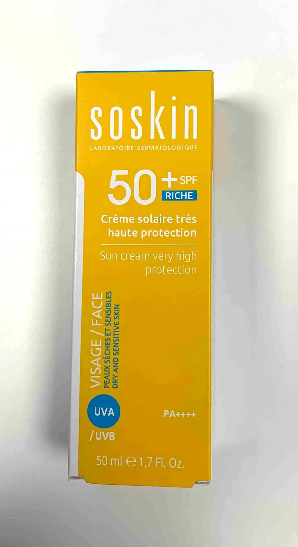 SOSKIN - Crème solaire très haute protection 50+SPF