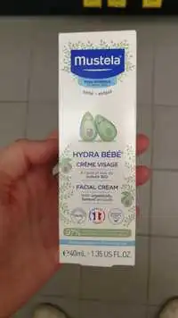 MUSTELA - Hydra Bébé - Crème visage à l'avocat bio