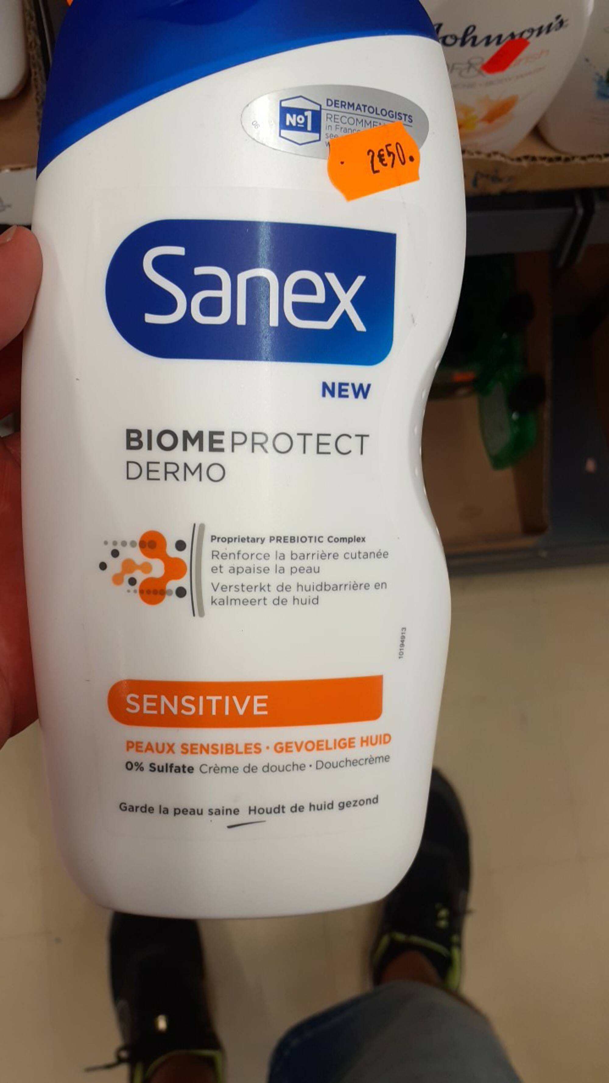 SANEX - Biome protect dermo - Crème de douche sensitive
