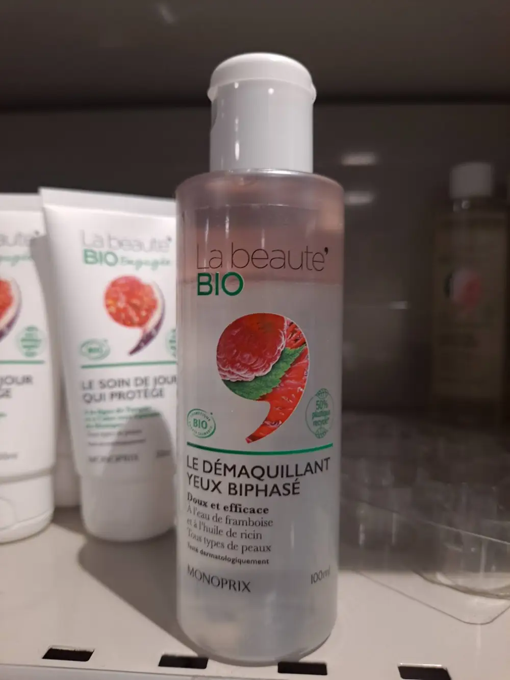 MONOPRIX - La beauté bio - Le démaquillant yeux bi phasé