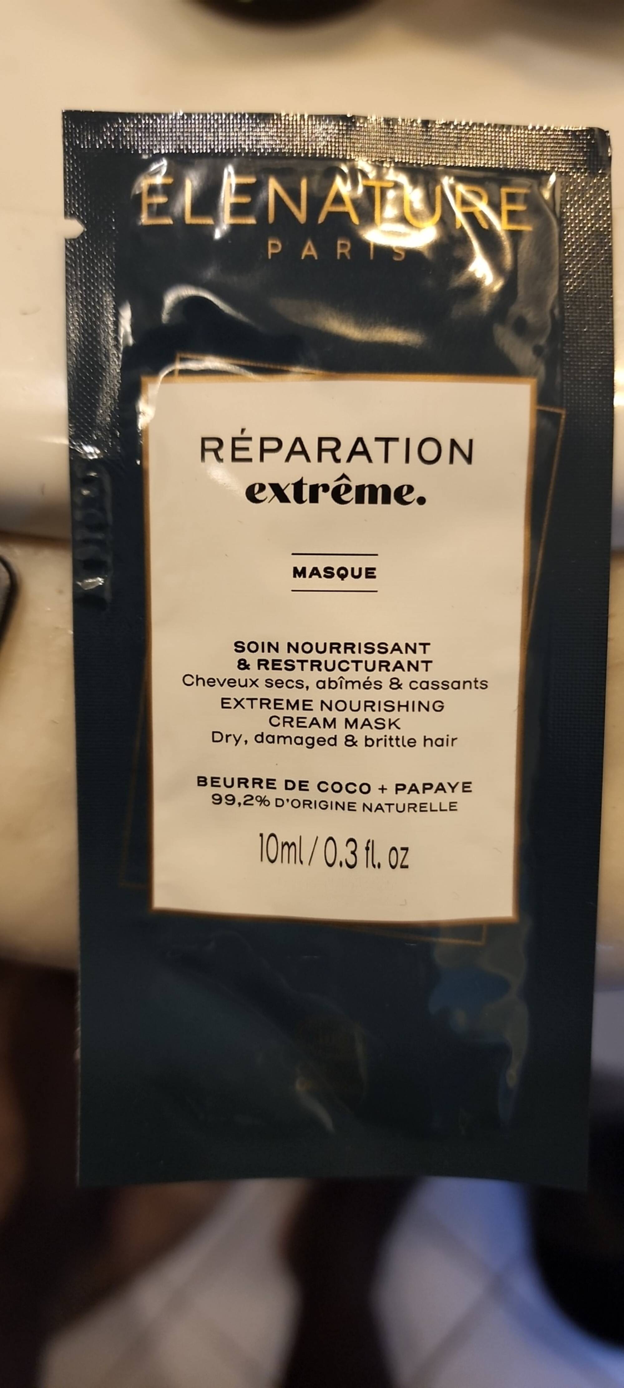 ELENATURE - Réparation extrême - Masque beurre de coco + papaye