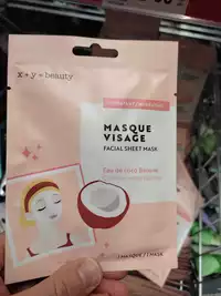 X+Y=BEAUTY - Masque visage eau de coco banane