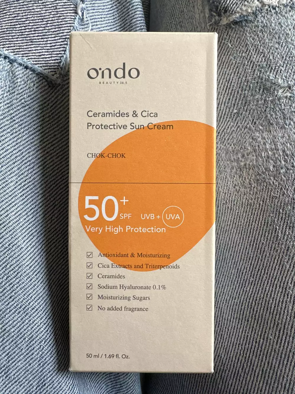 ONDO - Ceramides & cica protective sun cream SPF 50+