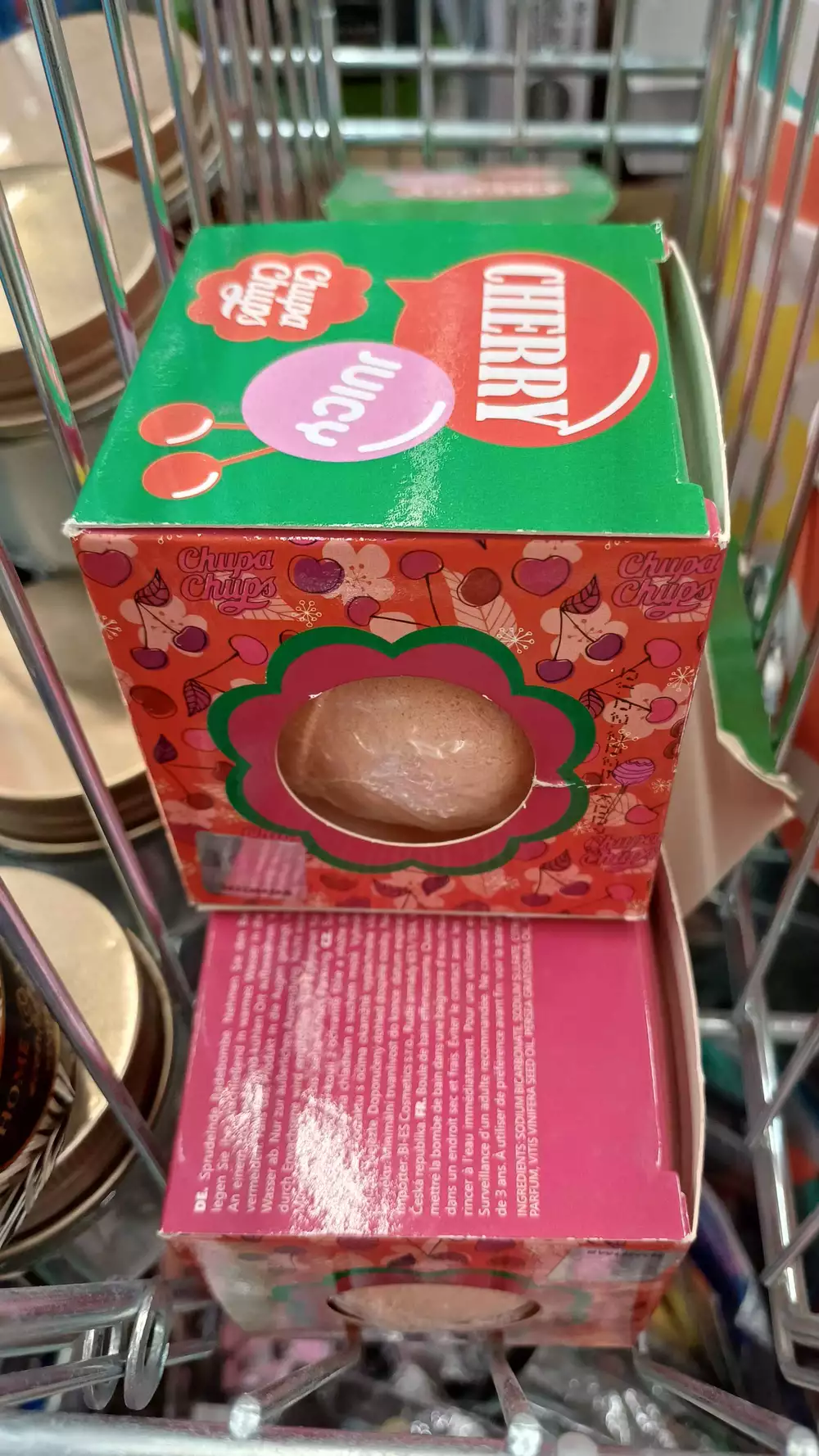 CHUPA CHUPS - Cherry - Boule de bain effervescente 