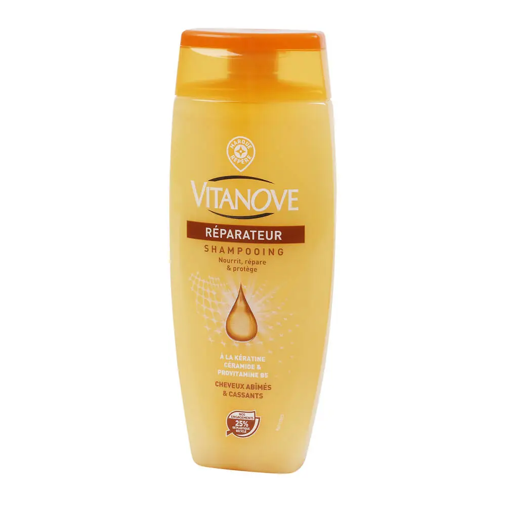 MARQUE REPÈRE - Shampoing et après-shampoing 2 en 1 pour cheveux secs et abimés - 250 ml