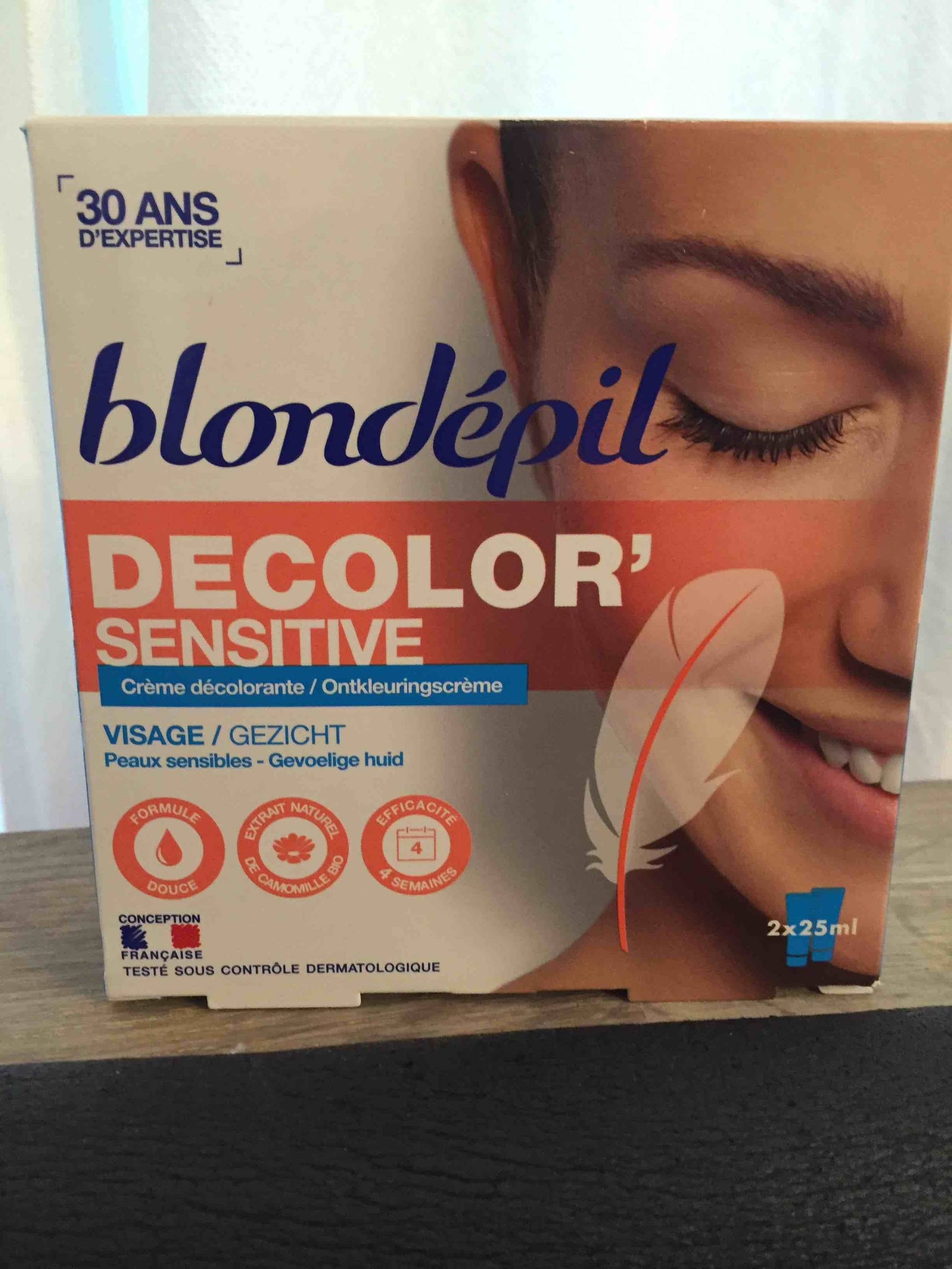 BLONDÉPIL - Decolor' sensitive - Crème décolorante visage