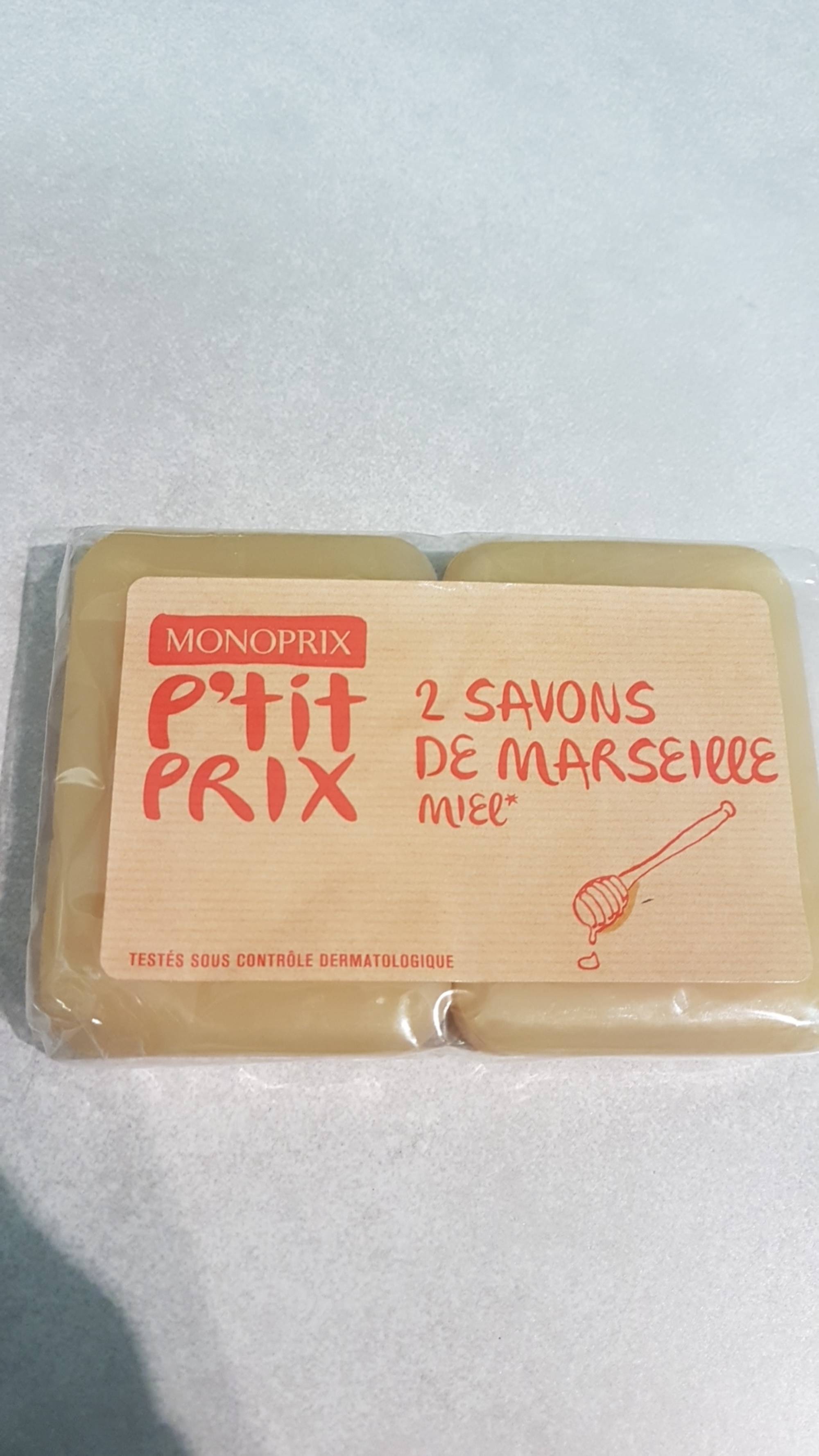 MONOPRIX - P'tit prix - 2 Savons de Marseille miel