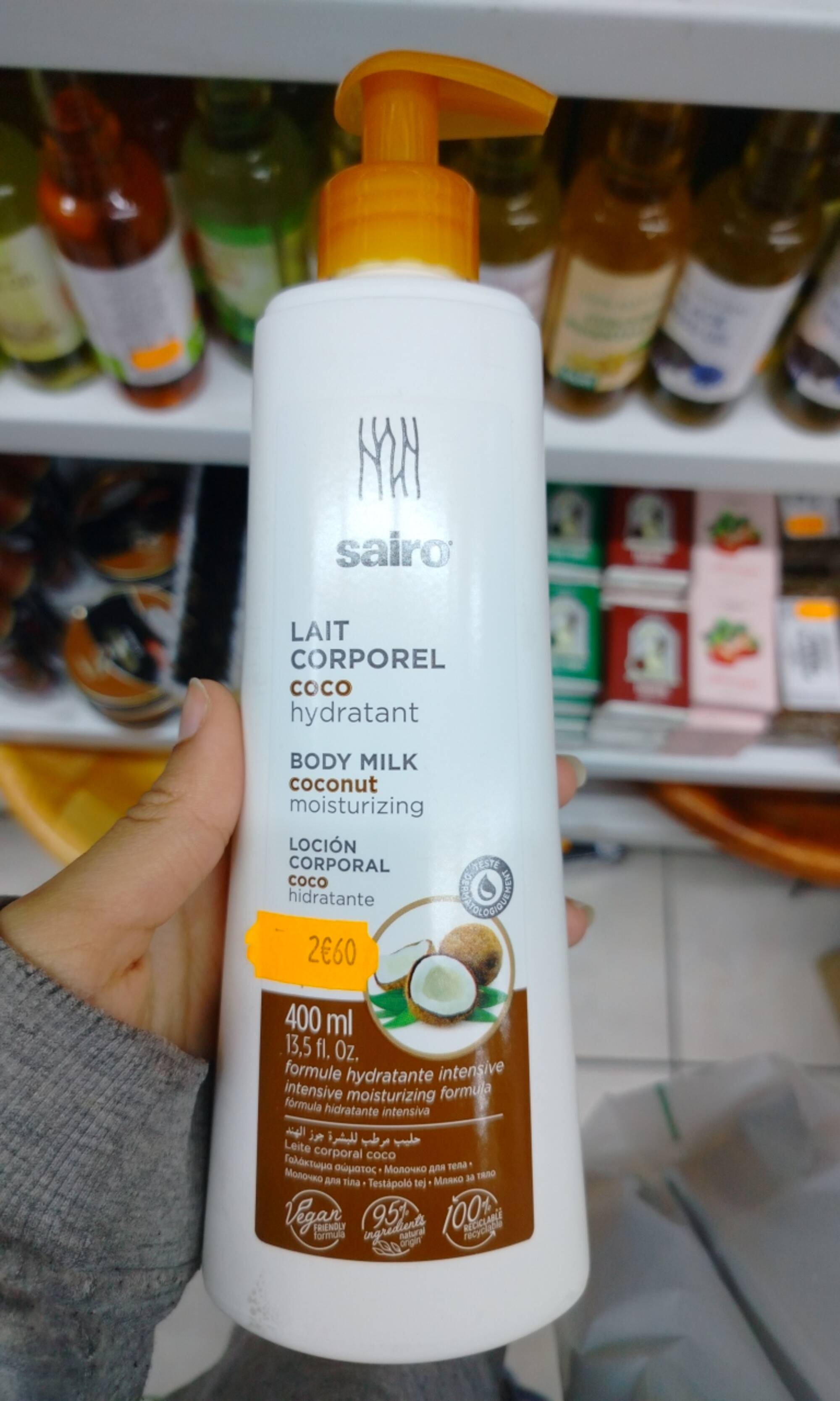 SAIRO - Lait corporel coco hydratant 