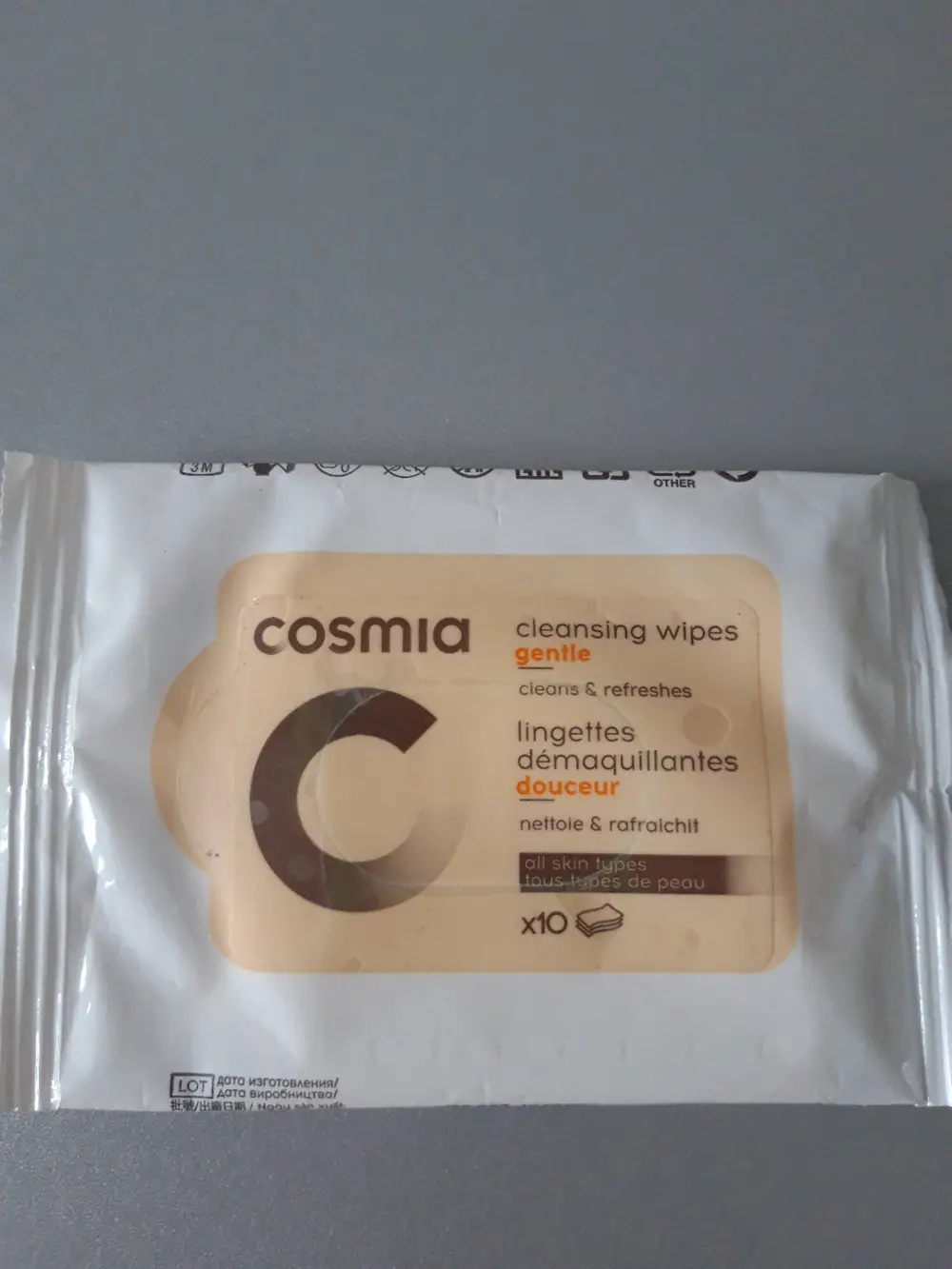 COSMIA - Lingettes démaquillantes douceur