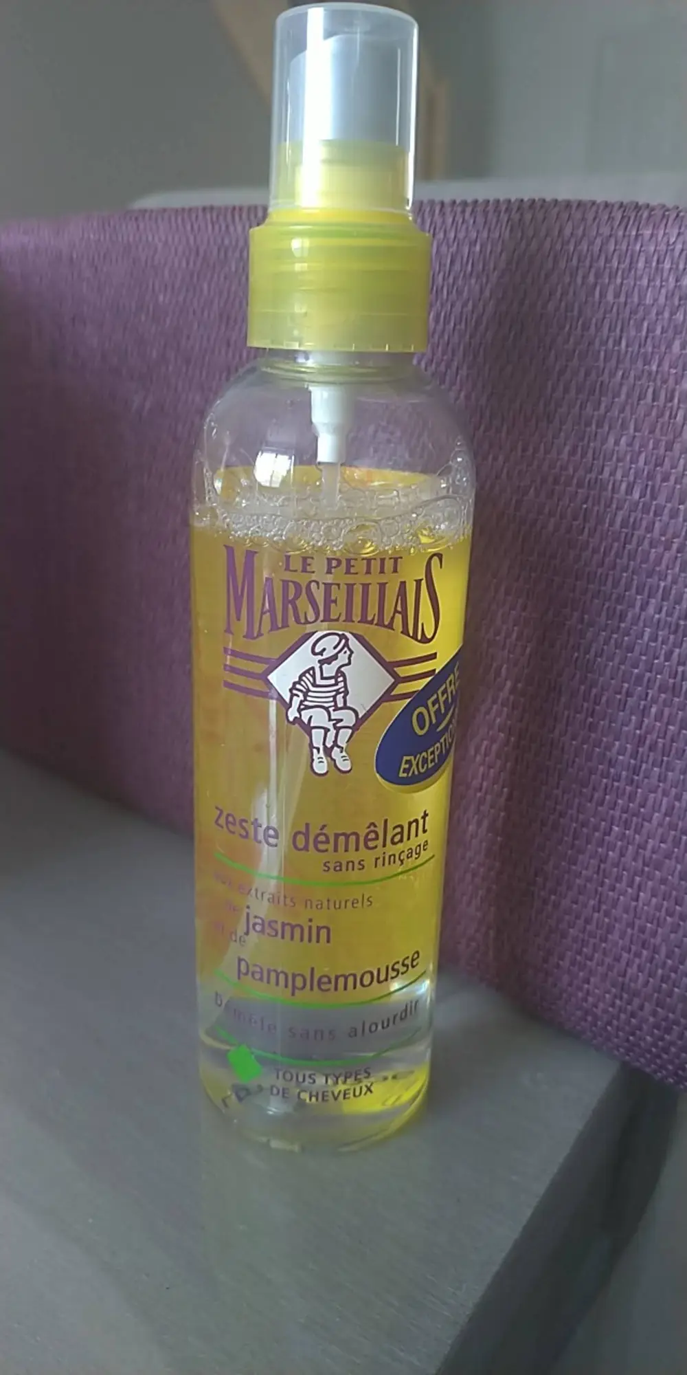 LE PETIT MARSEILLAIS - Jasmin et pamplemousse - Zeste démêlant sans rinçage