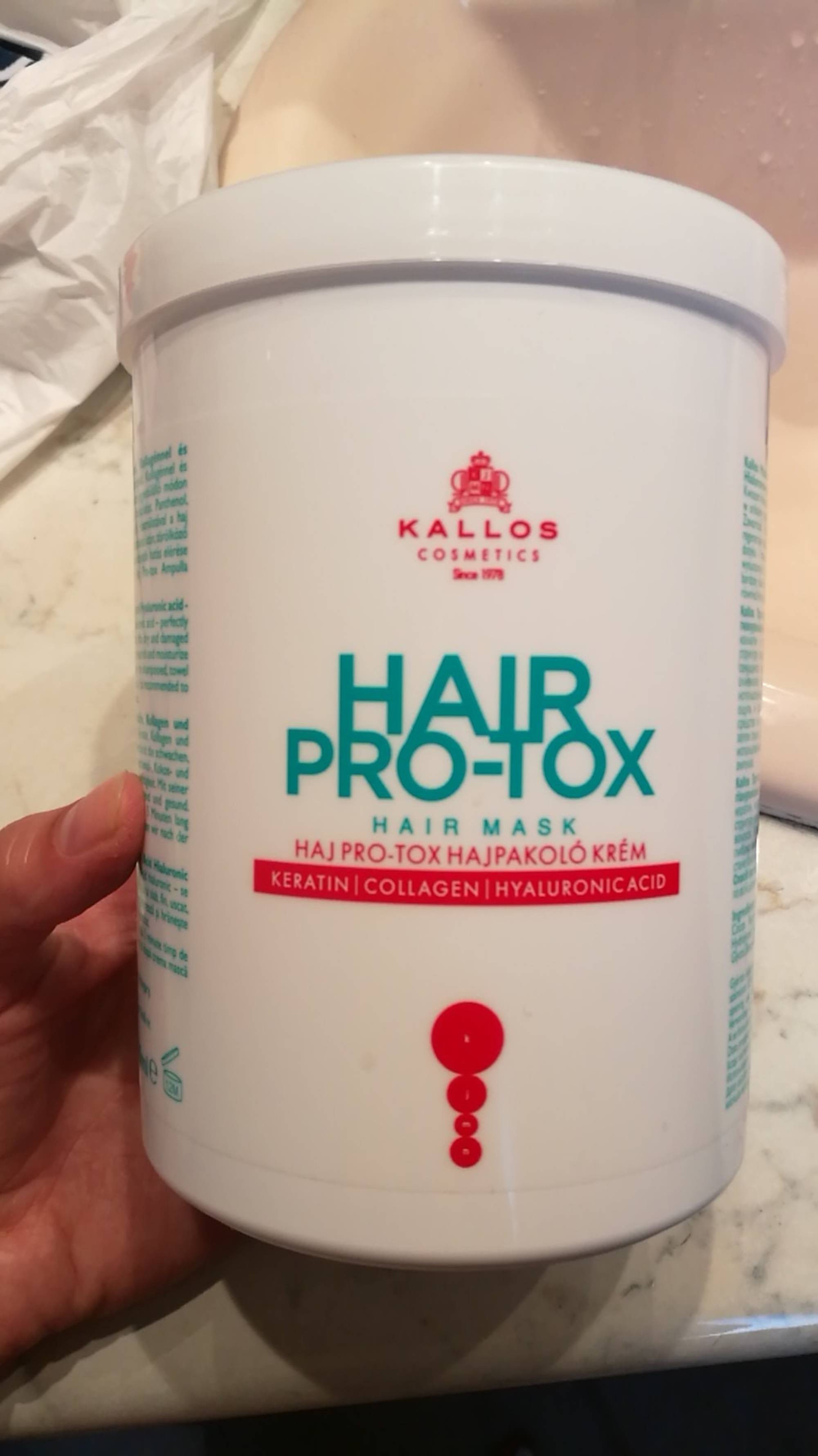 KALLOS COSMETICS - Hair pro-tox - Hair mask