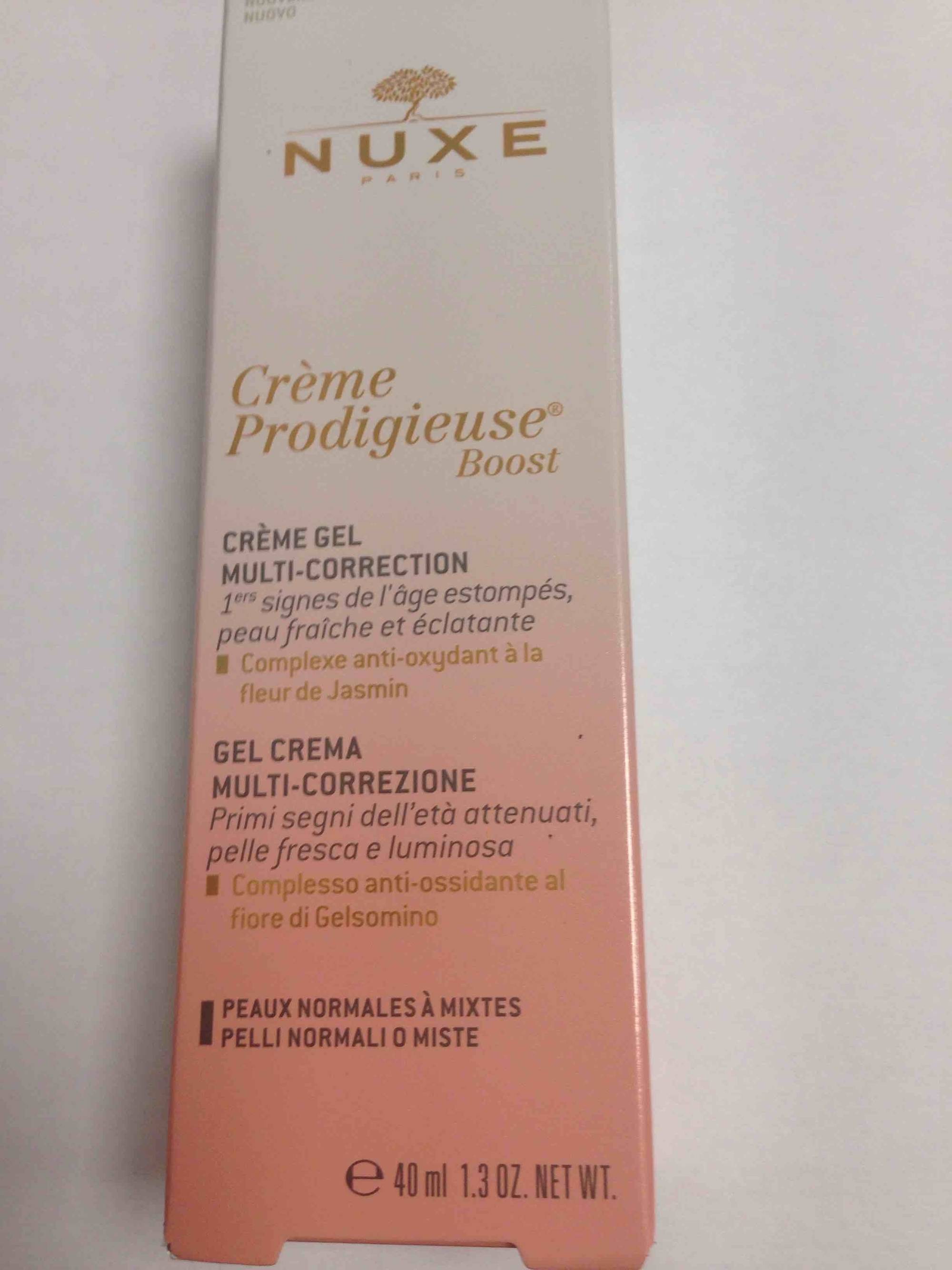 NUXE PARIS - Crème prodigieuse boost -  Crème gel multi-correction