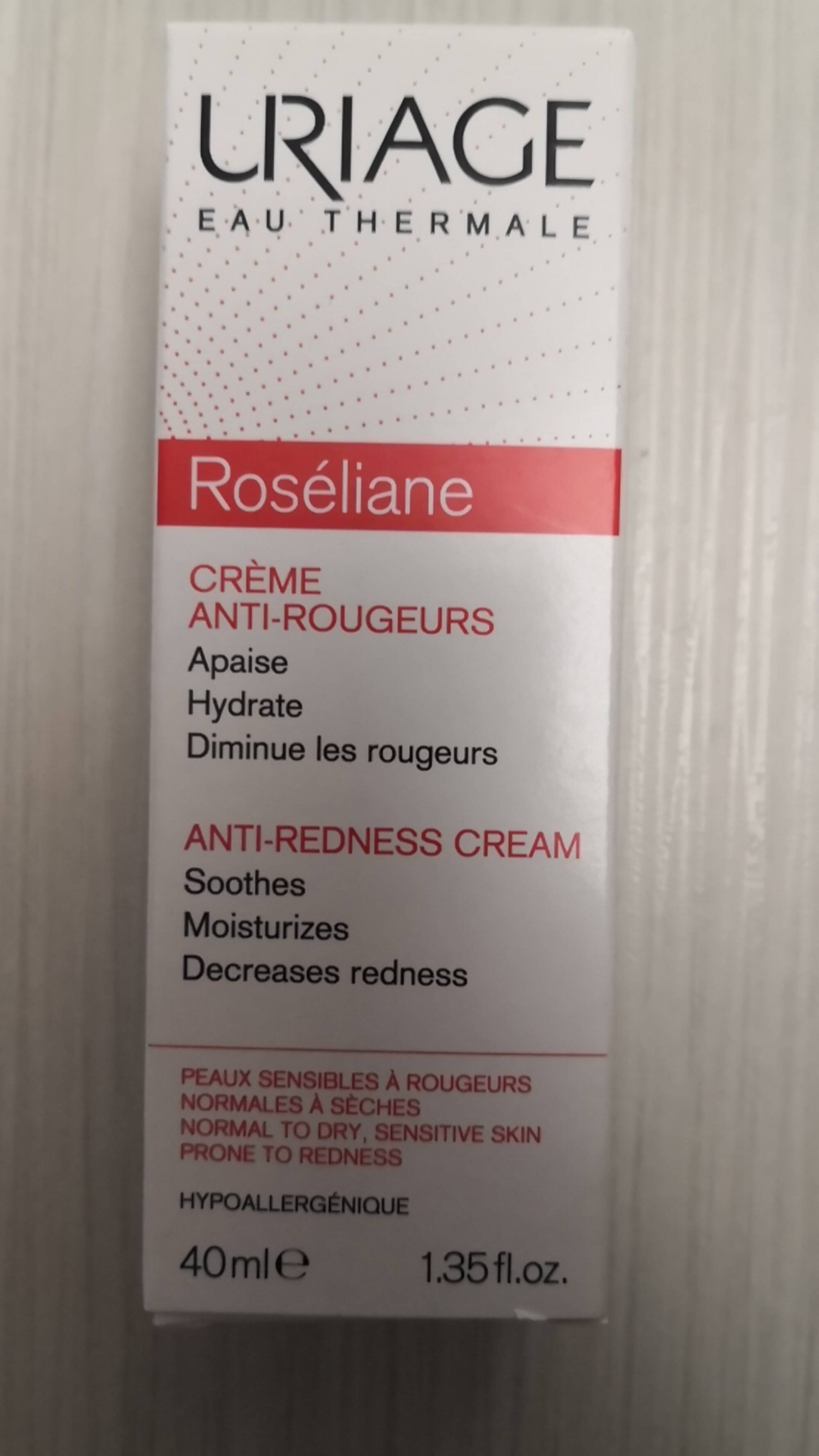 URIAGE - Roséliane Crème anti-rougeurs
