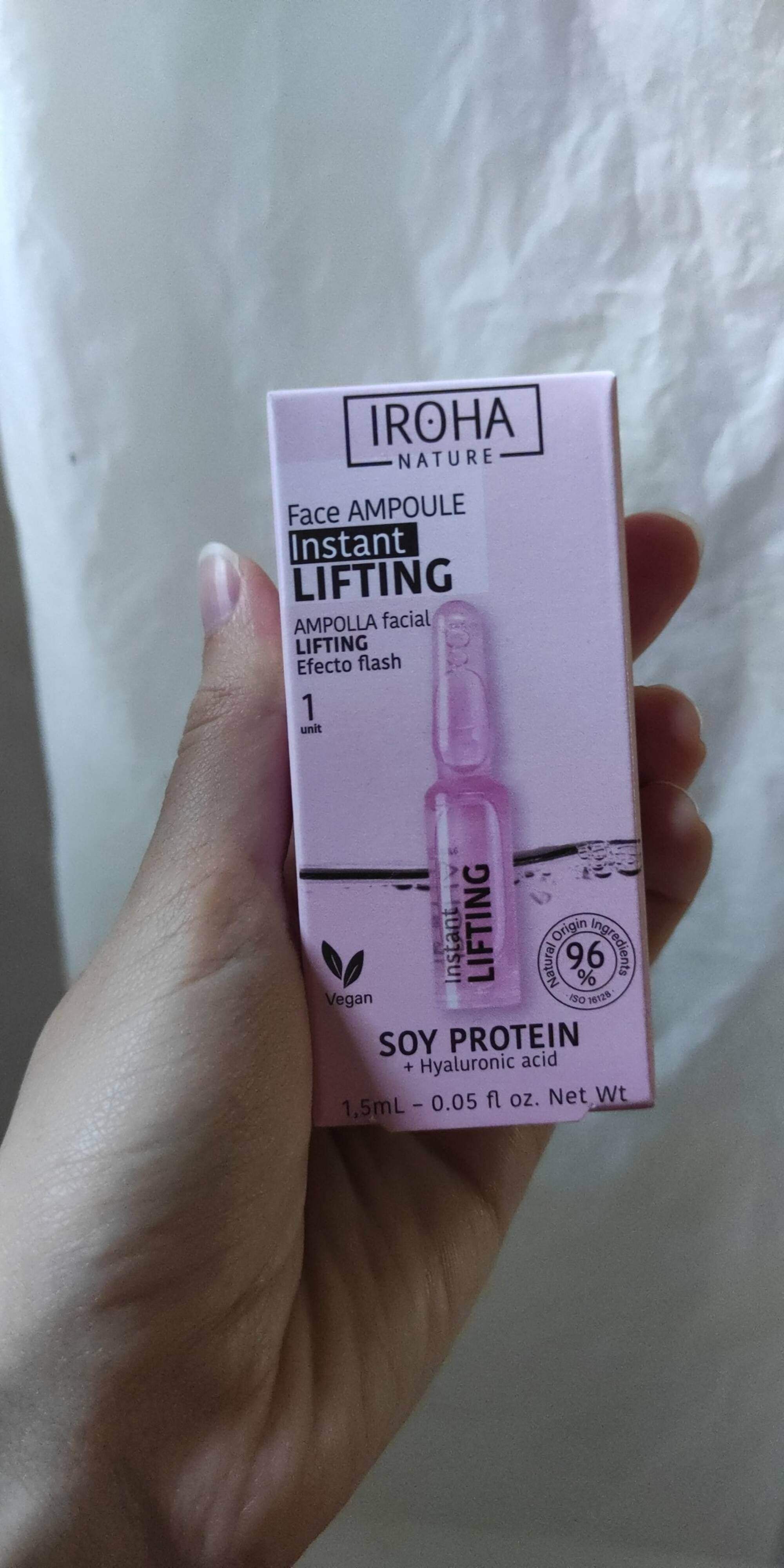 IROHA NATURE - Face ampoule instant lifting